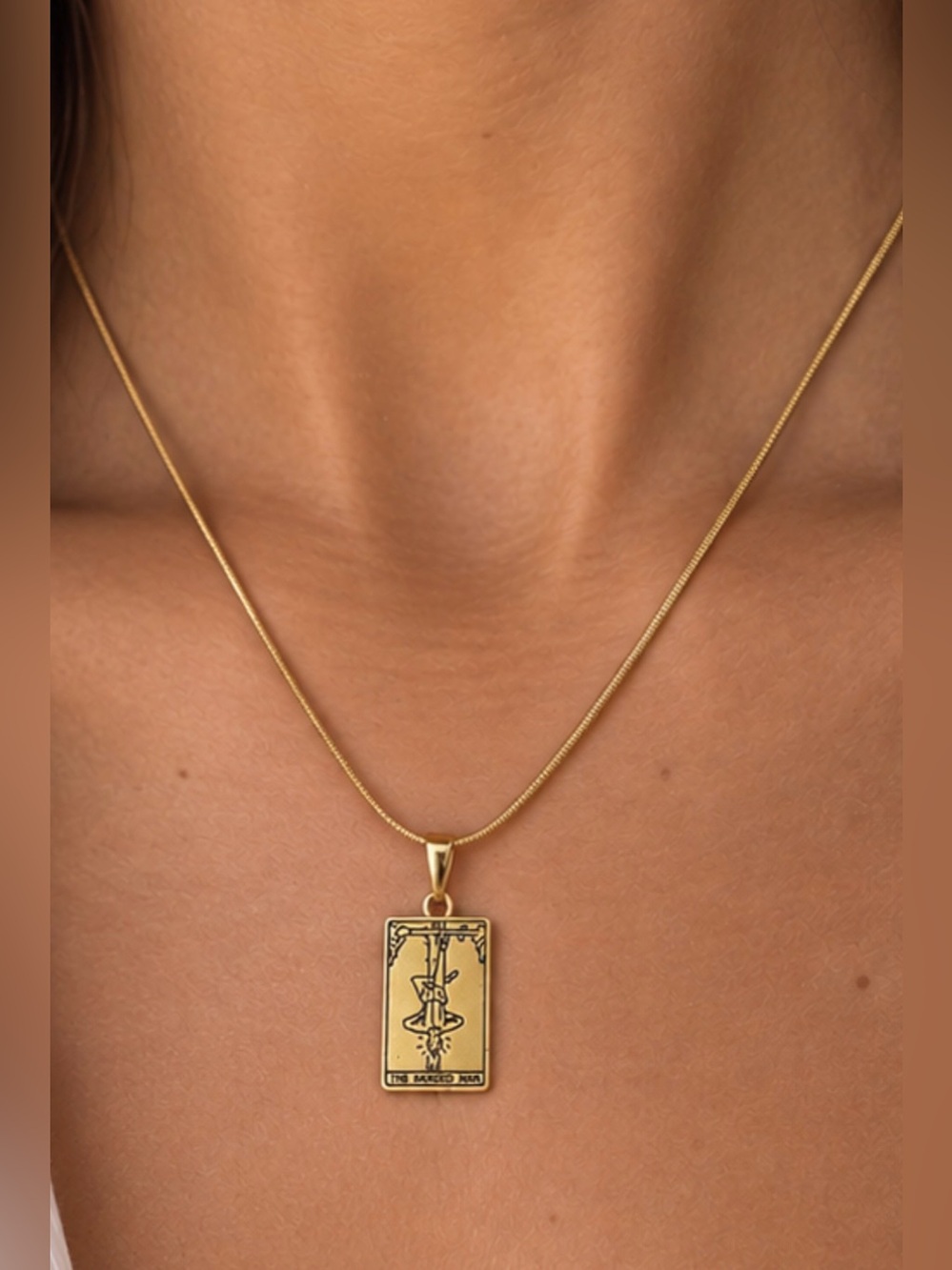 ✨ Tarot Card Necklace - The Hanged Man